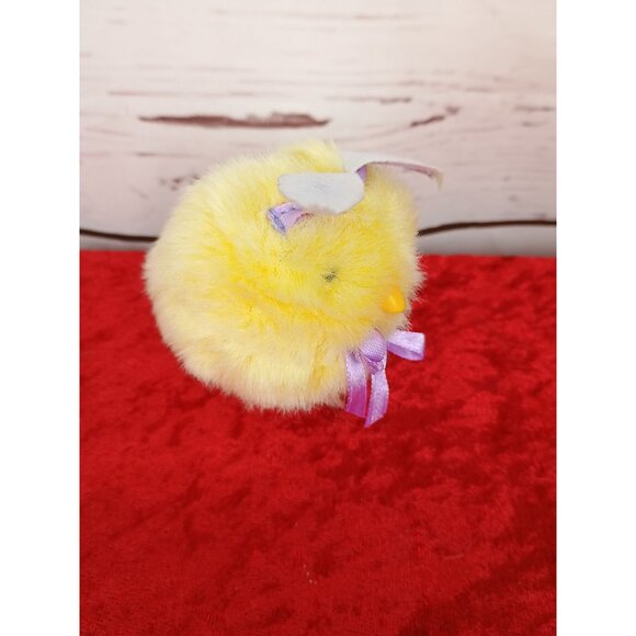 Dan Dee Vtg Yellow Chick Purple Rabbit Ears Chirps Stuffed Animal Plush Easter T - Picture 2 of 7